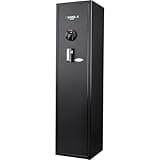 Biometric Keypad Rifle Safe with Dual Access, Secure Lock Box for Home, Money Safe with Code, Gun Safe Box for Handgun, Small Safe for Documents and Cash, Lockbox for Wall or Office,A-1