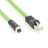 Plinkwirekb PROFINET M8 D-Coded 4 Pin Female to RJ45 Male Industrial Ethernet Cable 100Mbps Cat5e Shielded Network Cable High Flex Drag Chain for PLC, Robotics, Industrial Camera, CNC (0.2M/0.66FT)