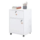 GFSGHZZ Solid Wood Lateral File Cabinet with Lockable Drawers for Secure Mobile Office Storage,A2-One Size