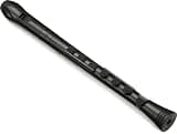 Nuvo Recorder Plus Beginner Wind Instrument – Black/Black, Silicone Key System, Hard Case
