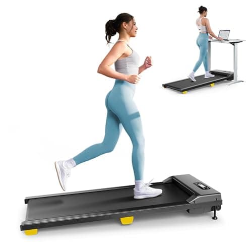 UREVO Under Desk Treadmill for Office Under Desk, Walking Pad with Manual Incline, Portable Walking , Under Desk Treadmill for Office Under Desk,