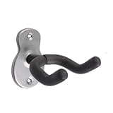 NUALLY Guitar Wall Mount Hanger Hook, Rotatable Metal Guitar Hanger with Soft Foam Padding for Acoustic Electric Bass Ukulele Banjo, Wall Display Holder for Guitar(Silver)