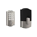 Schlage Arrive Smart Wi‑Fi Deadbolt Lock with Keypad, Keyless Entry Front Door Lock, App Control, Alexa and Google Home Compatible, Satin Nickel, BE459WB CAM 619