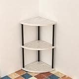 Wooden Corner Shelf, 3 Tiers, Multi-Layer Storage Cabinet, Sideboard, Gap Storage, Rounded Corners, Open Rack, Shelf, Storage Shelf, Bookshelf, Corner Shelf for Living Room(5 Tiers)(C,3)
