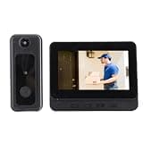 Sorandy Wireless Video Doorbell Camera, ABS Smart WiFi Video Doorbell with Monitor, 1080P HD, 170 Degree Wide Angle, Night, 2 Way Talk for Home Elderly Children