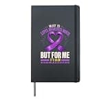 Purple Ribbon Lupus Awareness Month Hardcover Journal, Black