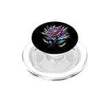 Lightning Crystal Purple Rose Gothic Fantasy Flower PopSockets PopGrip for MagSafe