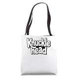 Knucklhead Black n White Text Tote Bag