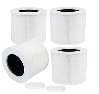 4 Pack Core Mini Replacement Filter compatible with LEVOIT Core Mini Air Purifier, Core Mini-P, Replaces Core Mini-RF, 4 Filters with 10 Fragrance Sponges, Pure Air for Home Bedroom Dust Smoke