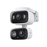 Tapo 2K Indoor/Outdoor Dual Lens Pan/Tilt Wired Security Camera - 125° Wide-Angle View + 6mm Zoom, Motion Track, Person/Vehicle Detection, Local Storage or Optional Cloud, C246D