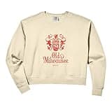 Womens Weathered Vintage Classic Milwaukee Beer Comfort Colors Crop Sweatshirt