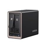 UGREEN NAS DXP2800 GT 2-Bay Desktop Network Attached Storage, AMD R2514 CPU, 8GB DDR4 RAM, 10GbE, 2X M.2 NVMe Slots, 4K HDMI, Ideal for Content Creators and Enthusiasts (Diskless)
