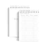 Daily Blood Pressure Log Notepad, BP & Heart Rate Monitoring Tracker