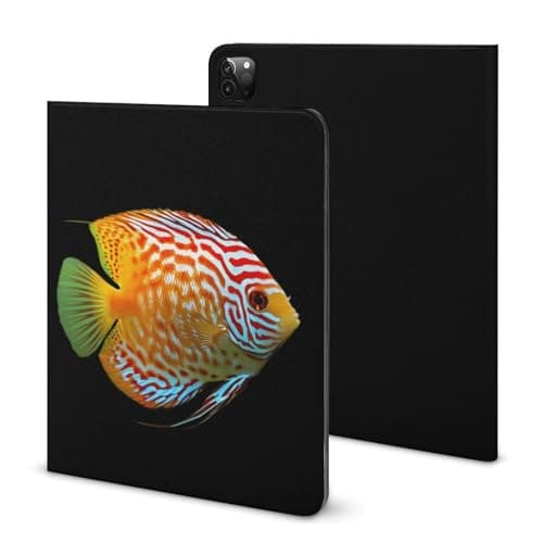 Discus Fish Compatible with iPad Protective Case with Pen Holder Book Style