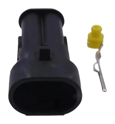 XCKGTESF Automotive Wire Connectors 1/5/10 Pcs 2 Pin 282104-1 Electrical Connector Cable Harness 282080-2 Car Maintenance(Female With,5pcs)(Male with Pin,5pcs)