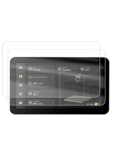 ZBAGUG 2 Pack Screen Protector for Bambu Lab P2S/X2D, 9H Tempered Glass, Drop-Proof, Scratch-Proof, Bubble-Free.