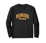 Milwaukee Wisconsin Vintage Sports Retro OS1 Gold Design Long Sleeve T-Shirt