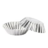 10Pcs Reusable Stainless Steel Egg Tart Mold Baking, Accessories Cookie Pudding Mould Pastry Bakeware Tools