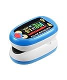 Yohcuro Fingertip Oximeter for Small Fingers, USB-C Rechargeable, Cute Cartoon Design, Estimated SpO2 & Pulse Reference Readings, Sports & Aviation Use Only (Blue)