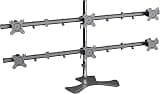 TV Bracket, 6 Monitors Desk Mount Bracket, Six Monitor Arm with Full Articulation VESA Mount Fits 15-27 Inch Monitors, Holds 6 Screens TV Mount TV Stand