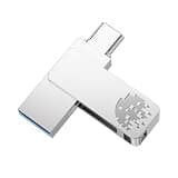 fanxiang F372S 256GB USB Flash Drive, Dual USB Type-C & USB-A, USB 3.2 Gen 1 Up to 150MB/s, Water-Resistant Zinc Alloy Metal Thumb Drive, Memory Stick for iPhone 15/16/17 Series, Android, PC, Mac