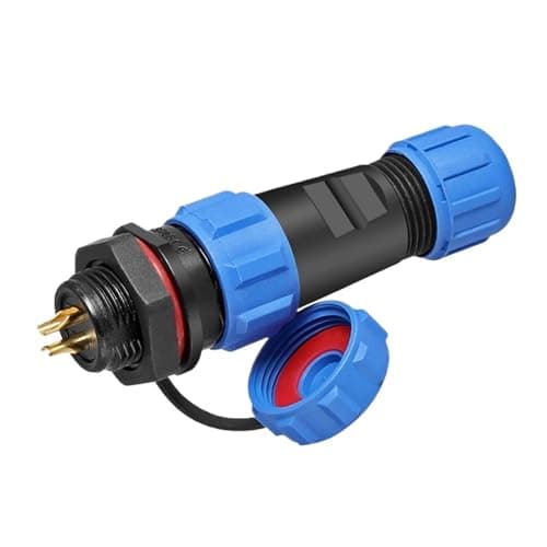 CYVLFAQN SP13 SP16 SP17 SP20 SP21 Panel Mount Back Nut Waterproof Connectors Socket, IP68 Electrical Cable Wire Connector(SP20 SP21,100Sets(M Fe),3P)