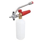 Eujgoov Pressure Washer Foam Cannon 5000PSI 1/4 Inch Quick Connect 1000ML Soap Sprayer with Dual Connector and 5 Nozzles for Car and Surface Cleaning
