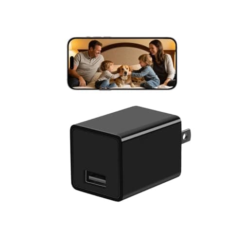 LXZNRQU Hidden Spy Camera for Home Use, WiFi Indoor Surveillance Camera with Remote Monitor via Phone App for Home Security - Video Monitoring Only(Black)