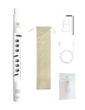 SUNRISE MELODY M1 Electronic Wind Instrument, Beginner-Friendly Digital Saxophone with 26 Timbres, 5 Octaves, 3 Vibrato Modes, 4 Fingering Modes, USB-C Rechargeable, Built-in Speaker (White)