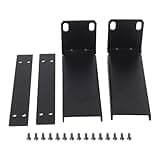 With Mounting Kit for Slx4 Wireless Receiver 2mm Thick Rack Frame Pro Metal Screws Black Finish for Bracket Audio Cabinet Installation(2 in 1)