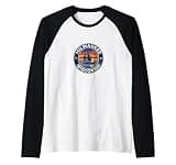 Milwaukee Wisconsin Vintage Sailing Sail Boat xi Raglan Baseball Tee