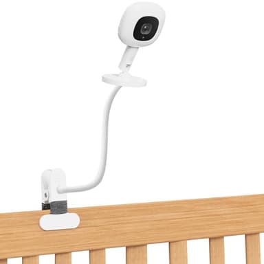 Pyfhy Baby Monitor Mount for Nanit Pro Smart Baby Monitor & Flex Stand, Also for Cameras with 1/4 Screw Stand, Flexible Clip Clamp Mount Adjustable Monitors Holder Without Tools or Wall Damage