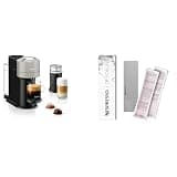 Nespresso Vertuo Next Coffee and Espresso Maker by Breville, with Aeroccino Milk Frother, Light Grey Descaling Kit