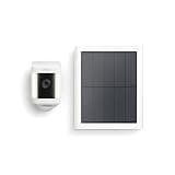 Like-New Ring Spotlight Cam Plus, Solar | Two-Way Talk, Color Night Vision, and Security Siren (2022 release) - White