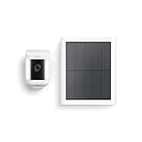 Like-New Ring Spotlight Cam Plus, Solar | Two-Way Talk, Color Night Vision, and Security Siren (2022 release) - White