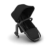 UPPAbaby RumbleSeat V3 Second Lower Seat - Compatible with Vista V2 and Vista V3 - All-Weather Seat + Magnetic Buckle – Adapters Included - James (Black/Carbon Frame/Black Leather)