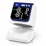Automatic Electronic Blood Pressure Monitor, 22-40 CM Blood Pressure Cuff, 3 Users*199 Memories, Arm Blood Pressure Monitors for Home Use, Backlit Large LED Screen, BP Monitor (White Navy Blue)