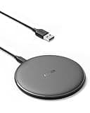 Anker 313 Wireless Charger (Pad), Qi-Certified, 10W Max Fast Charging for Samsung, Compatible with iPhone 16 Plus/15 Plus/14 Plus/12, AirPods (No AC Adapter, Not MagSafe Magnetic Charging Compatible)