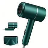 YOZTRS Foldable Ionic Hair Dryer with Diffuser, 800W Fast Drying Blow Dryer, 38000 RPM, Lightweight, Pink Blue, for Home & Travel (Green)