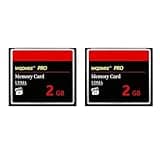 2 Pack 2GB CF Memory Card High Performance Industrial CF Type I Card for Industrial Equipment and Vintage Digital Cameras