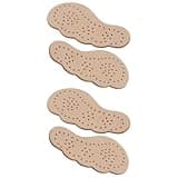 SOESFOUFU 2 Pairs High Heel Non-Slip Shoe Pads Beige Skid-Resistance Forefoot Cushions Absorb Sweat Half Insoles for Sandals and Heels Seasonal Foot Protection