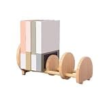 CFGH6FDF Adjustable Creativity Desktop Small Bookshelf Wooden Simple Home Office Storage Rack Freestanding Book Shelf