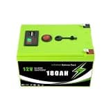 LINFEWXZNBG Lithium Battery 12V 200Ah LiFePO4 Solar Battery with Advanced Management System (BMS) for Backup Power&RVs(180A Portable Pow-Ch)