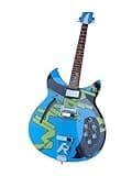 Semi-Hollow Body Electric Guitar, Custom Blue Pop-Art Graphic with Dual Pickups, Full Size 6-String for British Rock (Guitarra Eléctrica)