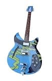Semi-Hollow Body Electric Guitar, Pop Art Graphic, Dual Humbuckers & Clear Control Plate, Full Size 39" for Live Stage Performance & Music Videos