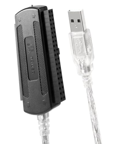 072100,USB 2.0 Male to IDE SATA Hard Drive for PC 2.5" 3.5" HDD Hard Drive, trasparente