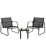 DUMOS 3 Piece Patio Furniture Set,Outdoor Patio Furniture Set with Table and Chairs, Patio Sectional Bistro Sets for Lawn, Garden, Balcony, Poolside Blake