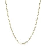 Au Naturale 10k Yellow Gold Paperclip Link Chain Necklace (2.5 mm, 18 inch)