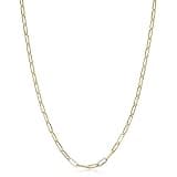 Au Naturale 10k Yellow Gold Paperclip Link Chain Necklace (2.5 mm, 18 inch)