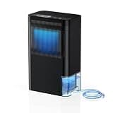 Dehumidifier for Basement, Garage, RV – Works Down to 34°F, Covers 1500 Sq Ft, 2.5L Tank + Continuous Drainage, <35dB Quiet, Ambient Light, Touch Control, Timer